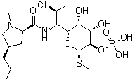 Methyl 7-chloro-6,7,8-trideoxy-6-[[[(2R,4R)-1-methyl-4-propyl-2-pyrrolidinyl]carbonyl]amino]-1-thio-L-threo-alpha-D-galacto-octopyranoside 2-(dihydrogen phosphate) molecular structure (CAS 1800297-62-4)