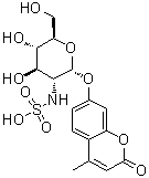 CAS 登录号：180088-52-2, 7-[[2-脱氧-2-(磺基氨基)-alpha-D-吡喃葡萄糖基]氧基]-4-甲基-2H-1-苯并吡喃-2-酮