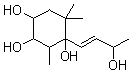 4-(3-羟基-1-丁烯基)-3,5,5-三甲基-1,2,4-环己烷三醇分子结构 (CAS 180164-14-1)