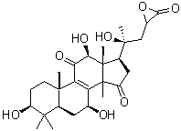 CAS # 1801934-15-5, Ganoderlactone D, (3beta,5alpha,7beta,12beta)-3,7,12,20-Tetrahydroxy-4,4,14-trimethyl-11,15-dioxo-chol-8-en-24-oic acid gamma-lactone