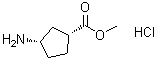 (1R,3S)-3-氨基环戊烷羧酸甲酯盐酸盐分子结构 (CAS 180196-56-9)