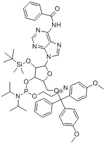 CAS 登录号：1803193-36-3, 5'-O-DMT-2'-O-TBDMS-N6-苯甲酰基-L-腺苷3'-CE亚磷酰胺