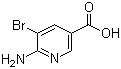 6-氨基-5-溴烟酸分子结构 (CAS 180340-69-6)