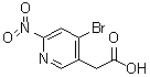 4-溴-6-硝基-3-吡啶乙酸分子结构 (CAS 1805557-34-9)