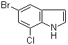 5-溴-7-氯-1H-吲哚分子结构 (CAS 180623-89-6)