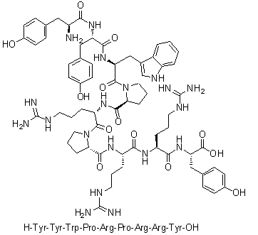 CAS # 180638-29-3, L-Tyrosyl-L-tyrosyl-L-tryptophyl-L-prolyl-L-arginyl-L-prolyl-L-arginyl-L-arginyl-L-tyrosine