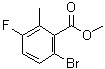 6-溴-3-氟-2-甲基苯甲酸甲酯分子结构 (CAS 1807191-86-1)