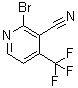 2-溴-4-(三氟甲基)-3-吡啶甲腈分子结构 (CAS 1807206-49-0)
