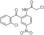 structure of CAS# 180854-85-7, 2-(2-氯乙酰氨基)-5-硝基-2'-氯二苯甲酮