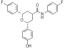 (2S,6R)-N,2-二(4-氟苯基)四氢-6-(4-羟基苯基)-2H-吡喃-4-甲酰胺分子结构 (CAS 1809031-16-0)