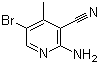 2-氨基-3-氰基-4-甲基-5-溴吡啶分子结构 (CAS 180994-87-0)