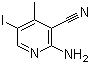 2-氨基-3-氰基-4-甲基-5-碘吡啶分子结构 (CAS 180995-02-2)
