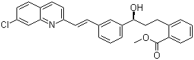 structure of CAS# 181139-72-0, Methyl 2-[(3S)-3-[3-[(1E)-2-(7-chloro-2-quinolinyl)ethenyl]phenyl]-3-hydroxypropyl]benzoate