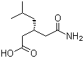 (R)-(-)-3-(氨甲酰甲基)-5-甲基己酸分子结构 (CAS 181289-33-8)