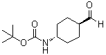 (反式-4-甲酰基环己基)氨基甲酸叔丁酯分子结构 (CAS 181308-57-6)