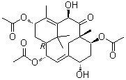 CAS # 181309-92-2, Taxuspine W, (1S,3R,6S,8R,9S,10E,12S,14S)-6,9,14-Tris(acetyloxy)-3,12-dihydroxy-1,5,16,16-tetramethyltricyclo[9.3.1.14,8]hexadeca-4,10-dien-2-one
