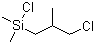 氯(3-氯-2-甲基丙基)二甲基硅烷分子结构 (CAS 18145-83-0)