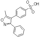 structure of CAS# 181696-35-5, 4-(5-甲基-3-苯基-4-异恶唑基)苯磺酸