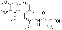 CAS 登录号：181816-48-8, 奥瑞布林, (2S)-2-氨基-3-羟基-N-[2-甲氧基-5-[(1Z)-2-(3,4,5-三甲氧基苯基)乙烯基]苯基]丙酰胺