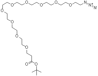 30-叠氮基-4,7,10,13,16,19,22,25,28-九氧杂三十烷酸叔丁酯分子结构 (CAS 1818294-43-7)