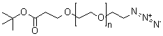 alpha-(2-叠氮基乙基)-omega-[3-(1,1-二甲基乙氧基)-3-氧代丙氧基]-聚氧乙烯分子结构 (CAS 1818294-45-9)