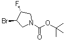 structure of CAS# 1818847-67-4, (3R,4R)-rel-3-溴-4-氟-1-吡咯烷羧酸叔丁酯