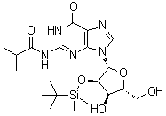 CAS # 182007-86-9, 2'-O-(tert-Butyldimethylsilyl)-N-isobutyrylguanosine, N-[9-[(2R,3R,4R,5R)-3-[tert-butyl(dimethyl)silyl]oxy-4-hydroxy-5-(hydroxymethyl)oxolan-2-yl]-6-oxo-1H-purin-2-yl]-2-methylpropanamide