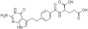 CAS # 182009-04-7, N-[4-[2-(2-Amino-4,7-dihydro-4-oxo-3H-pyrrolo[2,3-d]pyrimidin-5-yl)ethyl]benzoyl]-D-glutamic acid