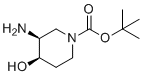 (3S,4R)-叔-丁基3-氨基-4-羟基哌啶-1-羧酸酯分子结构 (CAS 1820579-78-9)