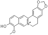 CAS # 18207-71-1, Thaliphendine, 5,6-Dihydro-10-hydroxy-9-methoxybenzo[g]-1,3-benzodioxolo[5,6-a]quinolizinium, Thalifendin