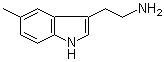 CAS # 1821-47-2, 2-(5-Methyl-1H-indol-3-yl)ethanamine, 2-(5-Methyl-1H-indol-3-yl)ethylamine, 2-(5-Methyl-indol-3-yl)ethyl amine, 5-Methyltryptamine, NSC 90805