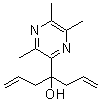 3,5,6-三甲基-alpha,alpha-二(2-丙烯-1-基)-2-吡嗪甲醇分子结构 (CAS 1821389-11-0)