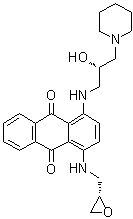 1-[[(2S)-2-羟基-3-(1-哌啶基)丙基]氨基]-4-[[(2S)-2-环氧乙烷基甲基]氨基]-9,10-蒽醌分子结构 (CAS 1821496-27-8)