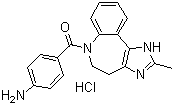 structure of CAS# 182202-75-1, (4-氨基苯基)(4,5-二氢-2-甲基咪唑并[4,5-d][1]苯并氮杂卓-6(1H)-基)甲酮盐酸盐
