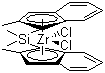 meso-二甲基硅基双(2-甲基茚基)二氯化锆分子结构 (CAS 182210-68-0)