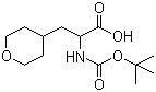 2-N-Boc-氨基-3-(4-四氢吡喃基)丙酸分子结构 (CAS 182287-51-0)