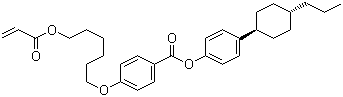 反式-4-[[6-[(1-氧代-2-丙烯基)氧基]己基]氧基]苯甲酸 4-(4-丙基环己基)苯酯分子结构 (CAS 182311-45-1)