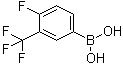 3-(三氟甲基)-4-氟苯硼酸分子结构 (CAS 182344-23-6)
