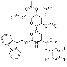 CAS 登录号：182369-92-2, N-[芴甲氧羰基]-O-(2,3,4,6-四-O-乙酰基-beta-D-吡喃半乳糖基)-L-苏氨酸五氟苯基酯