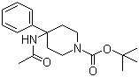 4-(乙酰基氨基)-4-苯基-1-哌啶甲酸叔丁酯分子结构 (CAS 182621-52-9)
