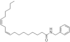 CAS # 18286-71-0, (9Z,12Z)-N-(Phenylmethyl)-9,12-octadecadienamide, N-Benzyl-linoleamide