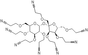 八(O-氰基乙基)蔗糖分子结构 (CAS 18304-13-7)