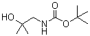 (2-羟基-2-甲基丙基)氨基甲酸叔丁酯分子结构 (CAS 183059-24-7)