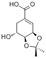 structure of CAS# 183075-03-8, 3,4-O-异亚丙基莽草酸