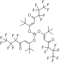 structure of CAS# 18323-96-1, 三(6,6,7,7,8,8,8-七氟-2,2-二甲基-3,5-辛二酮酸)镱