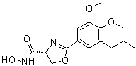 CAS # 183298-68-2, (4R)-2-(3,4-Dimethoxy-5-propylphenyl)-4,5-dihydro-N-hydroxy-4-oxazolecarboxamide, L 161240