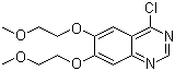 structure of CAS# 183322-18-1, 4-Chloro-6,7-bis(2-methoxyethoxy)quinazoline