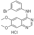 structure of CAS# 183322-45-4, 6,7-二甲氧基-4-[N-(3-溴苯基)氨基]喹唑啉盐酸盐