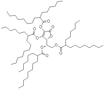 L-抗坏血酸 2,3,5,6-四(2-己基癸酸酯)分子结构 (CAS 183476-82-6)