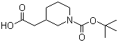 N-Boc-3-哌啶乙酸分子结构 (CAS 183483-09-2)